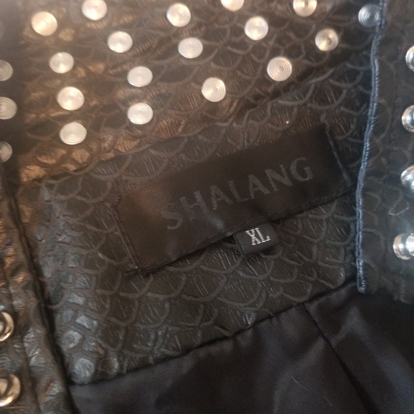 Faux-Leather, Moto-inspired, Spiked Jacket - Picture 4 of 7